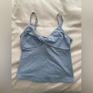 Athleta Light Blue Twisted Front Cami Tank Top